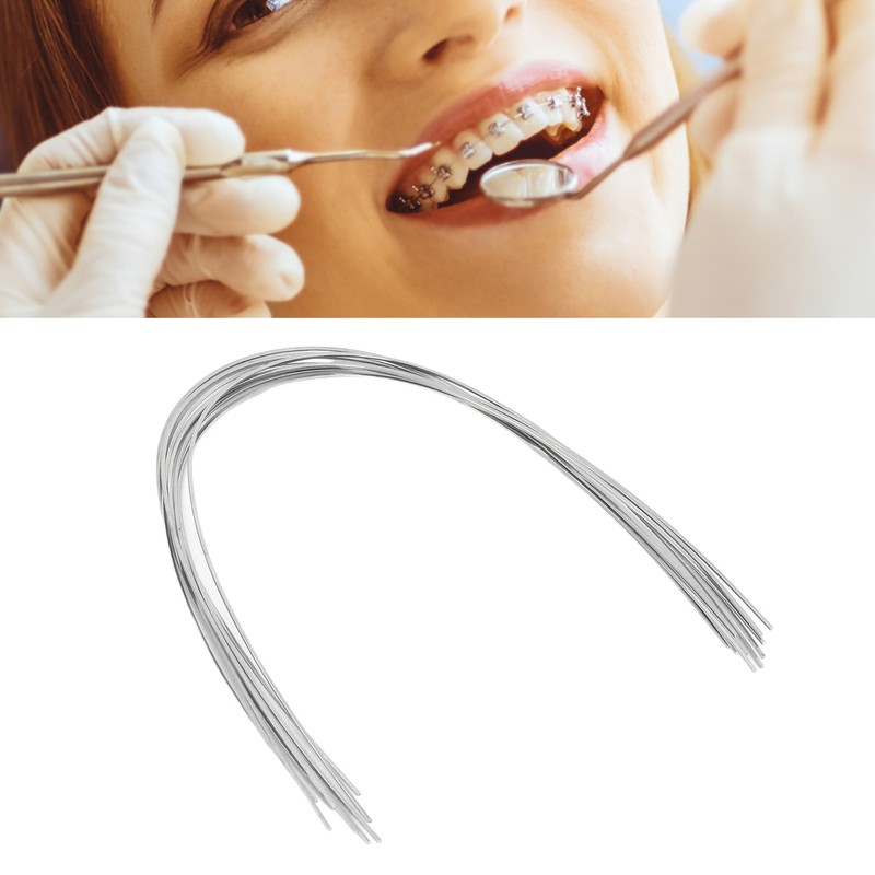 50pcs Stainless Steel Orthodontic Arch Wire Flexible Dental Orthodontic Rectangular