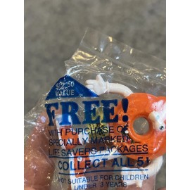 Nabisco Life Savers Outlandish Orange Toy Rubber Figure Promotional Ad Promo New Sealed