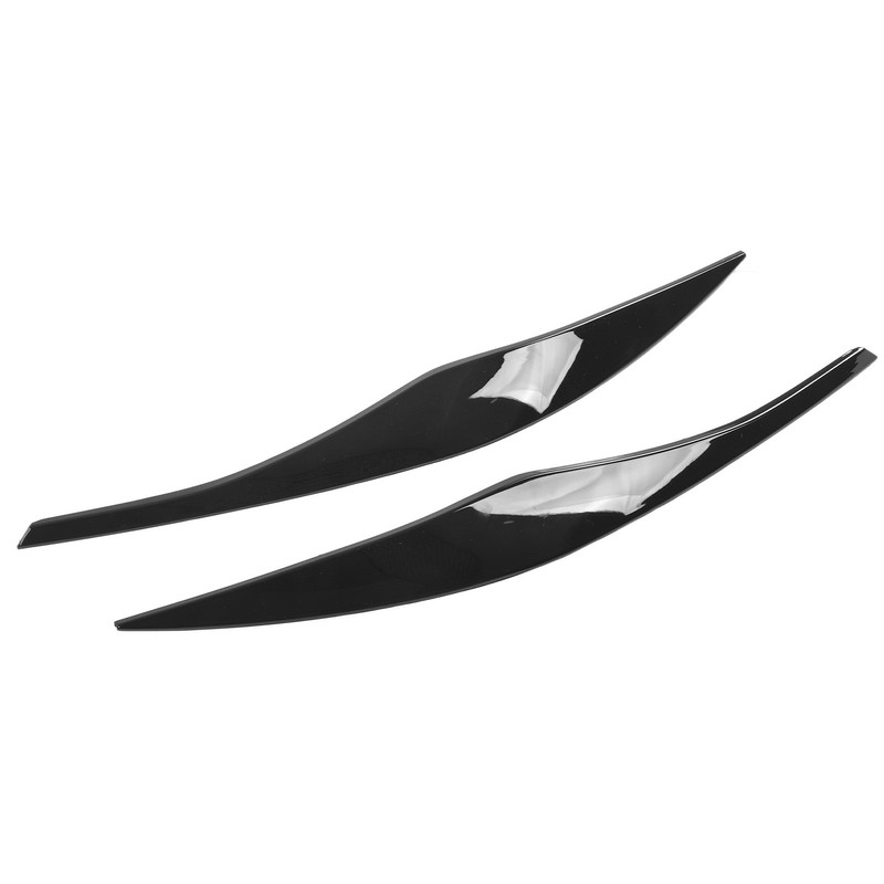 2PCs Front Headlight Eyebrow Cover Car Exterior Trim Replacement for