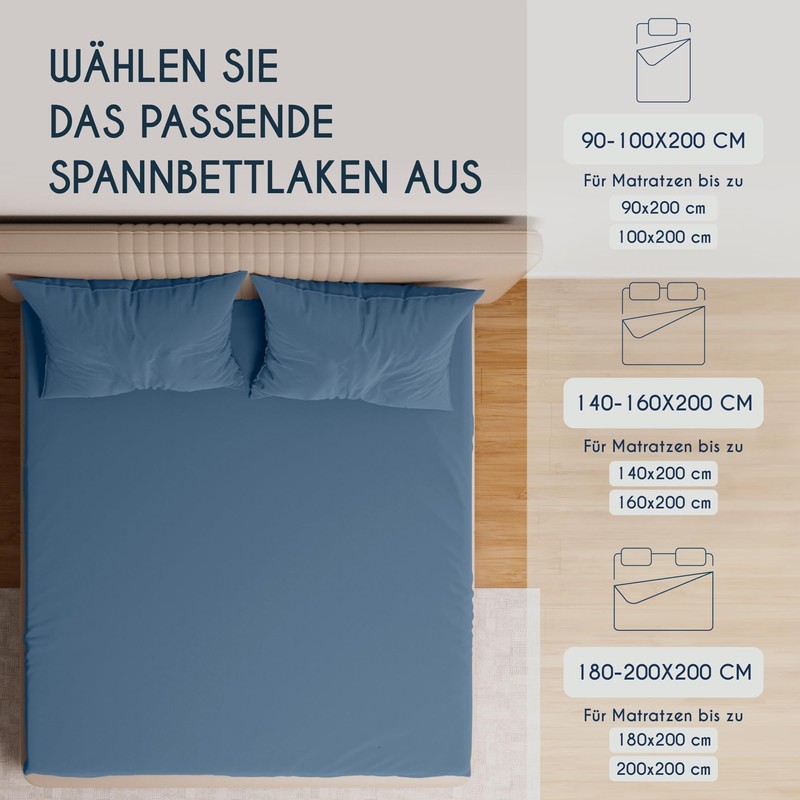 Dreamzie Premium Fitted Sheet 140 x 200 cm – 160