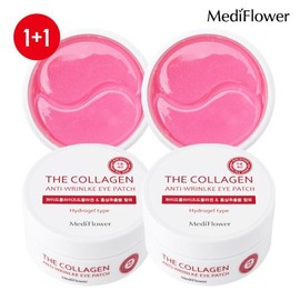 Mediflower 메디플라워 더 콜라겐 안티 링클 아이패치 90g (약60매)x2 Medi Flower The Collagen Anti-Wrinkle Eye Patch 90g (Approximately 60 sheets) x2