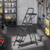 KINGRACK 4 Step Ladder with Tool Platform, Sturdy Step Stool,