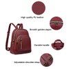 YANAIER Women Leather Backpack Purse Anti-Theft Mini Backpack Casual Waterproof