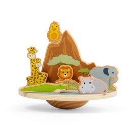 Bigjigs Toys Safari Wobble Board | Wooden Balance & Stacking Toy Toddlers
