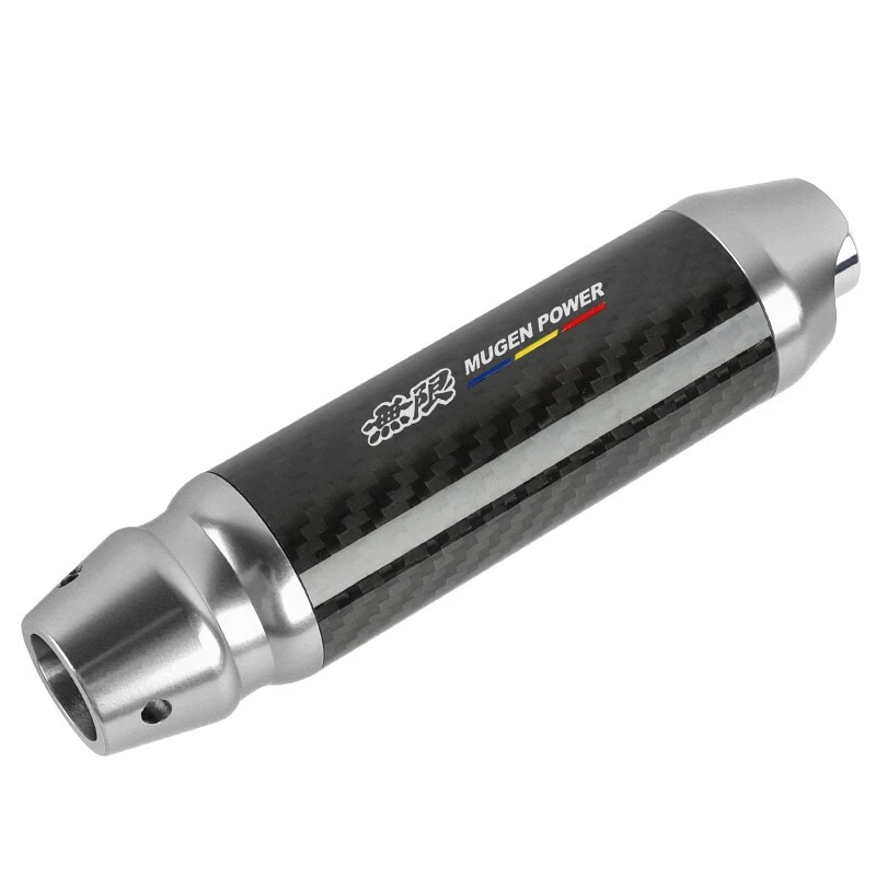 JDM MUGEN Carbon Fiber Aluminum Silver Universal Automatic Car Gear