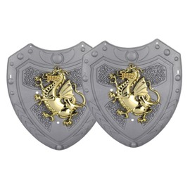 KICHOUSE 2 Pcs Boys and Girls Knight Shield Toy Dragon Pattern Shield Pretend Role Play Dress-up Medieval Armor