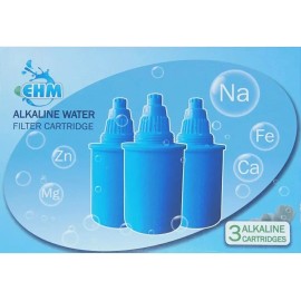 EHM 3 PC Alkaline Pitcher Filter Replacement Cartridge EHM Mineral Water Ionizer