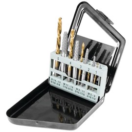 Performance Tool W8697 10-Piece Spiral Flute Screw Extractor Set