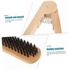 Healeved Shaped Wooden Hair Straightening Comb Static Bristle Brush for