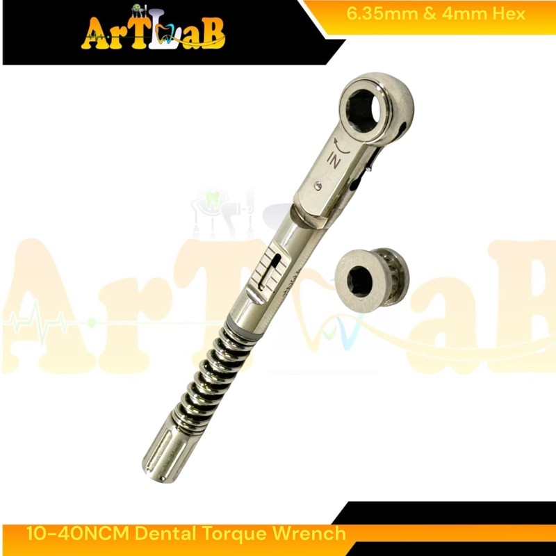 Universal Torque Wrench with Hex Bit 4mm + 6.35mm Implant