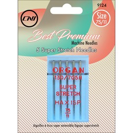 Clover Best Premium Machine Needles Super Stretch, 5 Piece