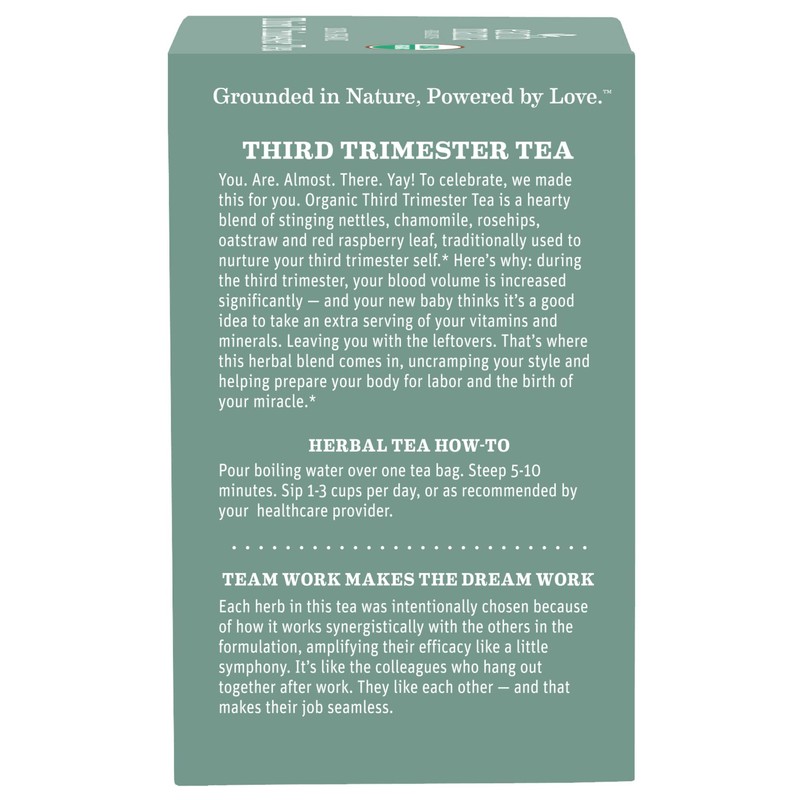 Earth Mama Organic Third Trimester Tea Bags | 100% USDA