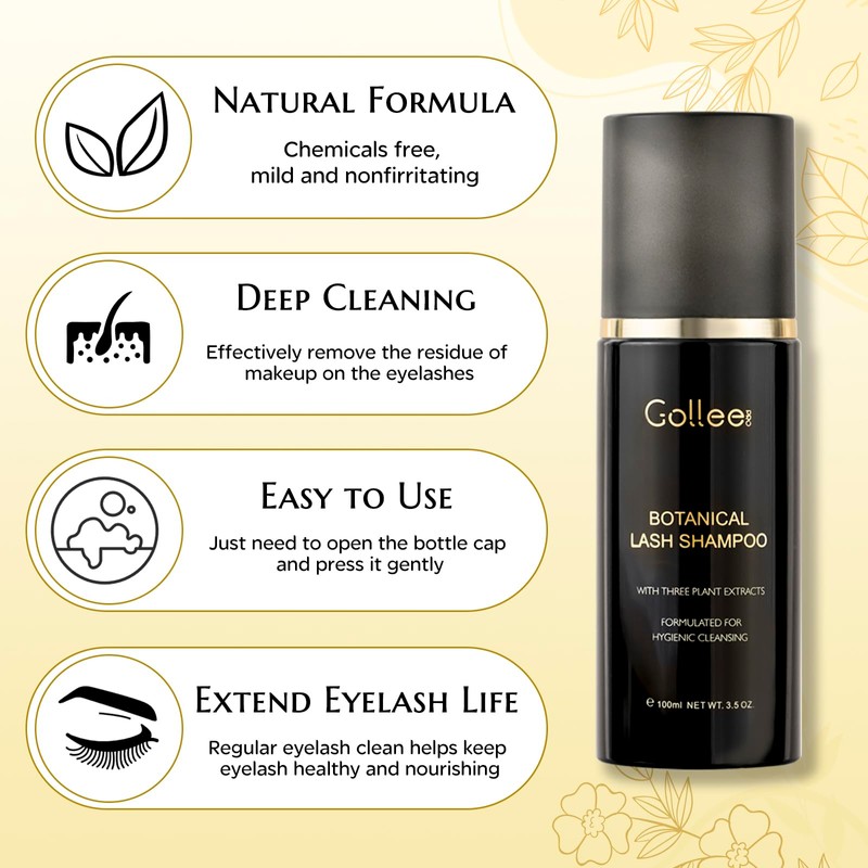 Lash Shampoo -100 ML Eyelash Shampoo Eyelash Extension Cleanser for