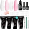 Beetles Kit Polygel para Uñas 4 Colores con Base y