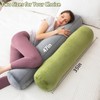 1 MIDDLE ONE Bolster Pillow for Bed, Long Round Body