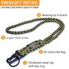 LUYADIN Paracord Lanyard Keychain with USA Flag,Parachute Rope Necklace Keychains