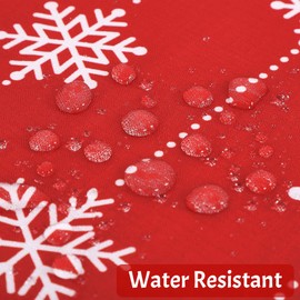 Hapterouse Wipe Clean Tablecloth Christmas Tablecloths Square Waterproof Tablecloth for Christmas Parties Holiday Winter Home Decoration 138 x 138 cm