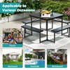 Giantex Picnic Table Bench Set for 4-8 People, 34" Outdoor
