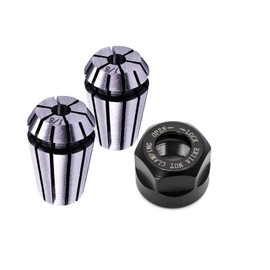 𝐋𝐮𝐨 𝐤𝐞 ER11 1/8'' Spring Collet Nut Set - AAA Level High Precision ER11-1/8 Inch Collet Chuck ER11 Clamping Nut for CNC Engraving Mechine/Lathe Milling Tool