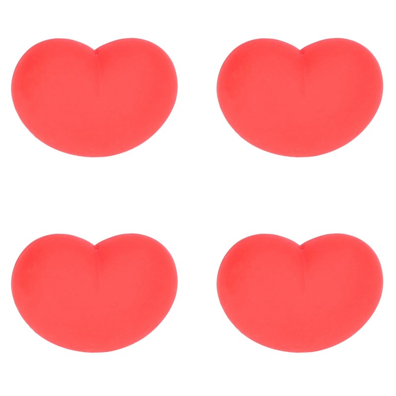12 Pcs Heart Stress Toy Elastic Soft Simulation Rubber Red