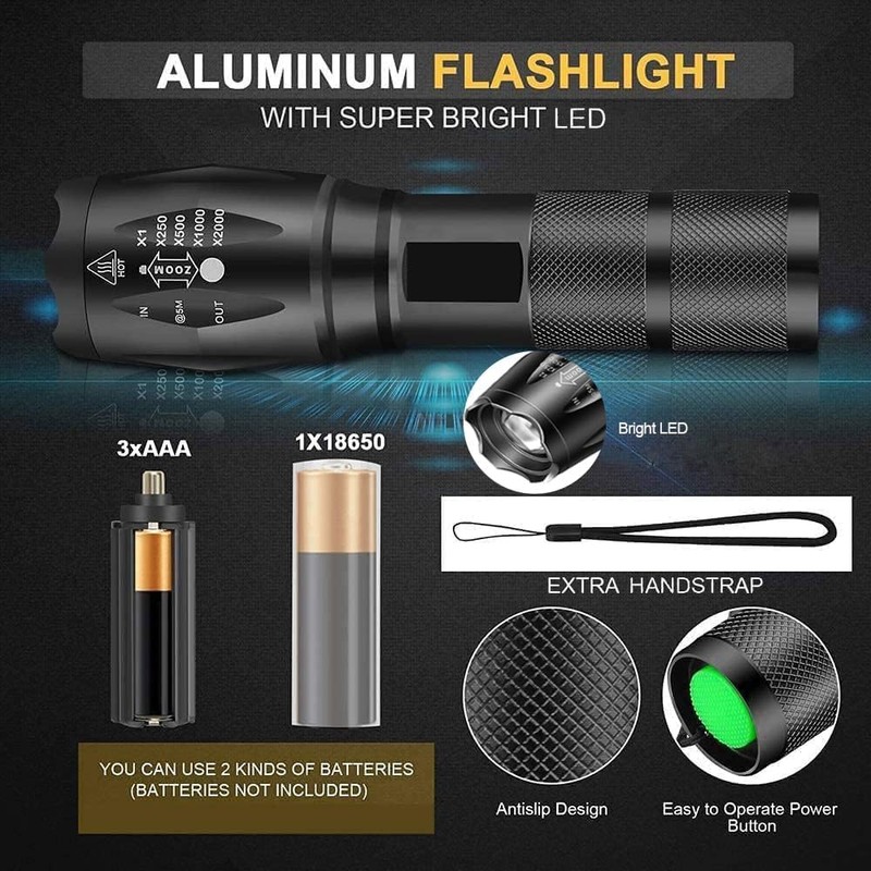 MVIOCS UV 2 in 1 Flashlight, Portable Waterproof Blacklight Flashlight,