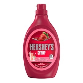 HERSHEY'S Syrup, Strawberry Syrup, Dessert Topping/Beverage Syrup, 22 Ounce