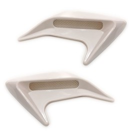 ESNET General Purpose Dummy Duct 2 Piece Set Hood Side General Purpose Dress Up Air Intake Aero Parts Hose Aircuri White