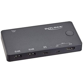 Delock 11477 HDMI / USB-C KVM Switch 4K 60Hz with USB 2