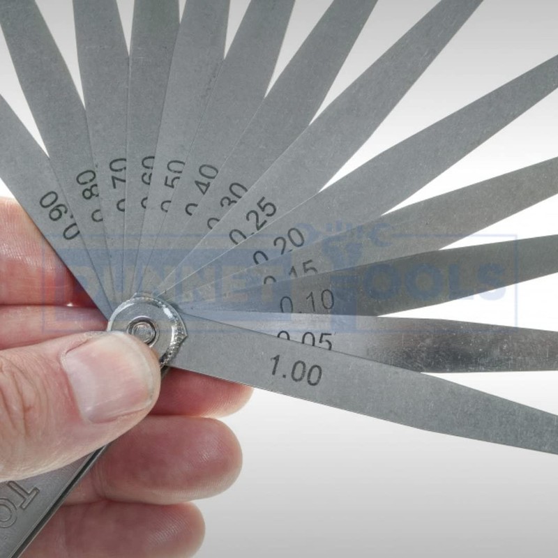 Dunnet Tools 13 Blade Feeler Gauges 0.05 To 1.0mm Spark