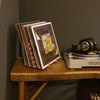 Vinyl Record Storage and Display Stand for 25-50 Records, Walnut