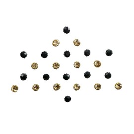 Comet Busters Black Golden Diamond Stone Bindi