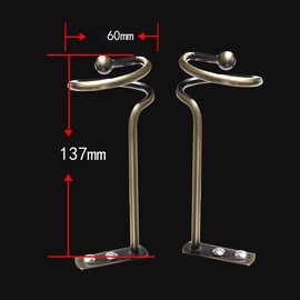 Curtain Holdback Drape Holder Hook Tieback for Window Sheer and Blackout Panels Decorative Draperies Metal Set of 4 Bronze