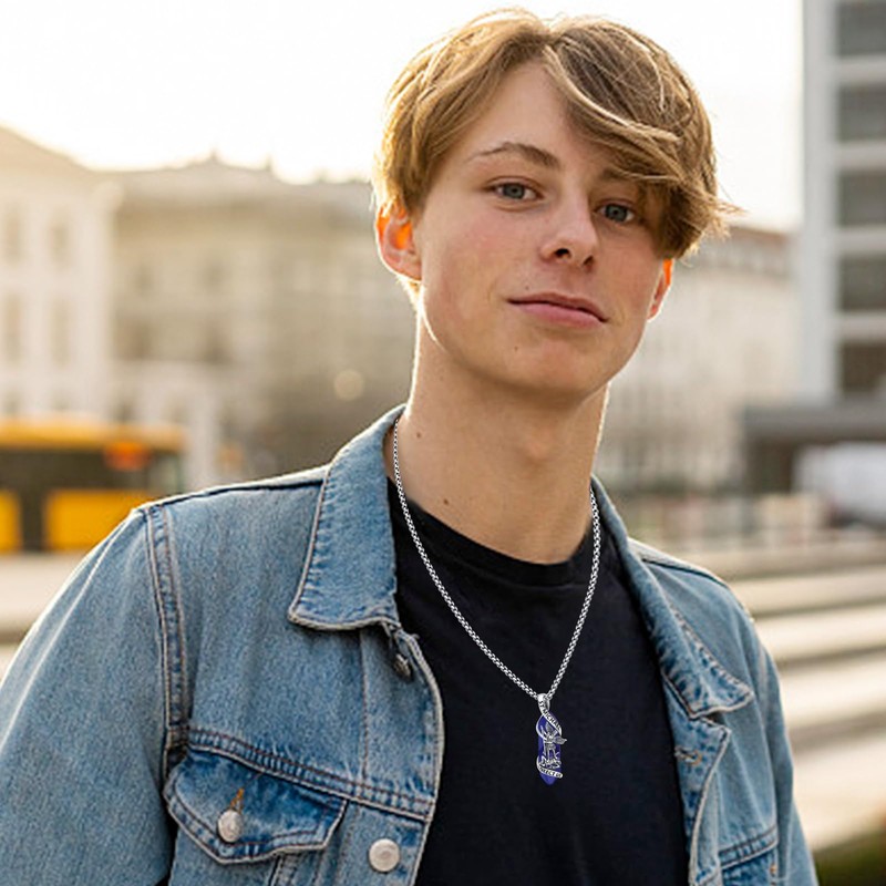 YueYuan Religious St Michael Necklace 925 Sterling Silver Saint Patron