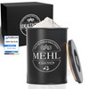 IDEALTASTIC® Premium Flour Storage Black, Airtight Flour Box 500 g
