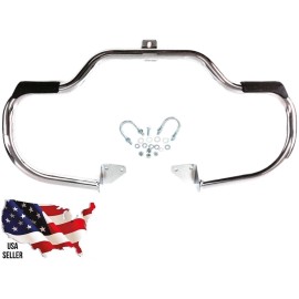 Fits Harley Davidson Dyna Fat Bob Street Low Rider Super Glide HD Chrome Harley 49000077 2006-2017 DYNA Crash Bars Highway Super Wide Glide BAR