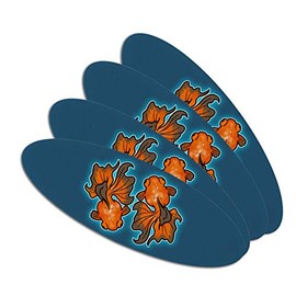 Japanese Goldfish Double-Sided Oval Nail File Emery Board Set 4 Pack