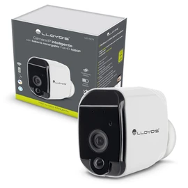 Lloyd's Cámara IP Inteligente Interior y Exterior, Lloyd´s, Modelo LC-1274, Cámara IP Wifi, Full HD 1080P, Compatible con Alexa y Otros Asistentes Virtuales, Color: Blanco.