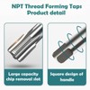 KEWAYO NPT Thread Forming Taps - 5 Pieces 1/8", 1/4",
