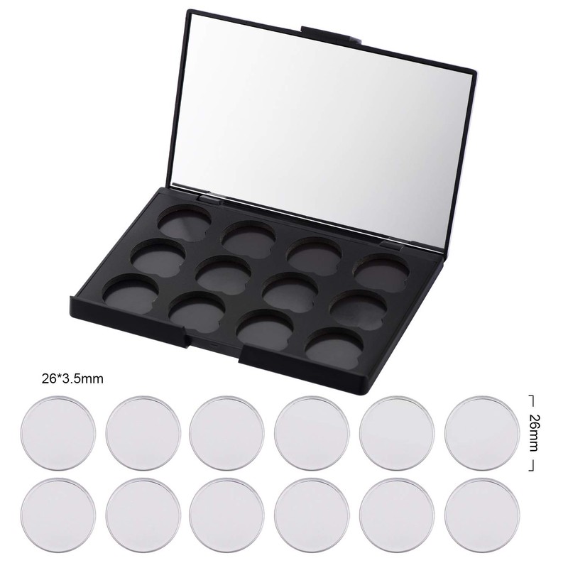 Allwon Empty Magnetic Eyeshadow Makeup Palette with 12 Pieces 26