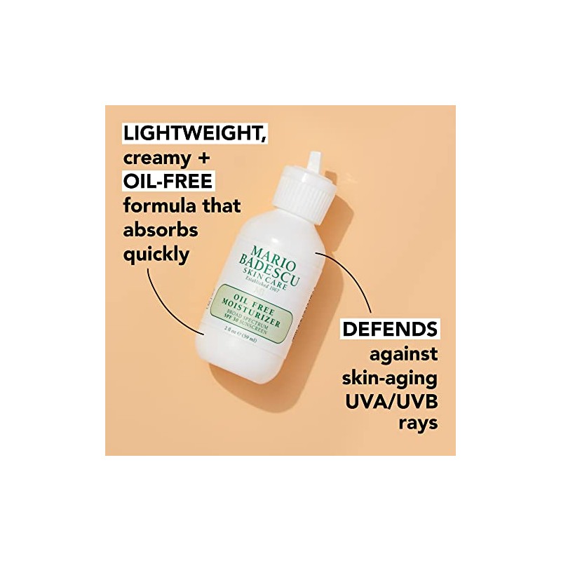 Mario Badescu Hidratante sin aceite con protector solar facial SPF