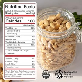 Burroughs Family Farms 2lb USDA Organic Blanched Almonds – First Regenerative Organic Certified Farm – Gluten-Free, Non-GMO, Vegan, Paleo & Keto-Friendly Almond Nuts – High in Protein & Nutrients Versus Other Nuts, Great for Almond Milk