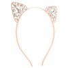 Frcolor Cat Ears Headband Crystal Rhinestone Cat Ear Headband for