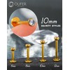 OUFER Titanium Lip Rings, 16G Internally Threaded Lip Labret Piercing,