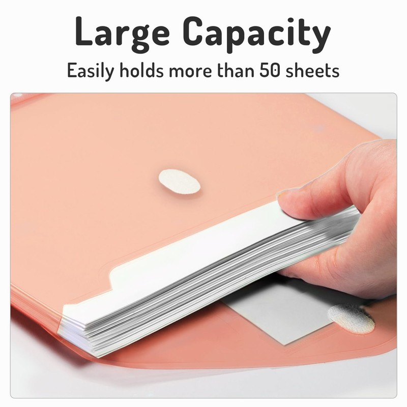 Forvencer Binder Pocket, 10 Pack Super Heavyweight Plastic Folders with