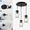 UShe DHome Mason Jar Light Fixtures, 3 Lights Farmhouse Mason