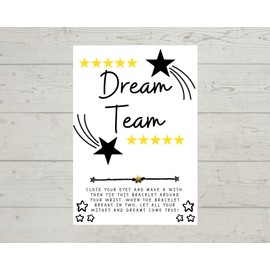 Yellow Dream Team, Team Gift, Team Insperation Gift, Team Appreciation, Employee Gift, Work Gift, Sports Gift, Team Bracelet, Team Wish Bracelet