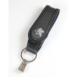 Rebuild of Evangelion NERV Carbon Key Chain Blue