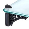 Chinflly Adjustable Shelf Brackets Antique Black Metal Wall Mount Shelving