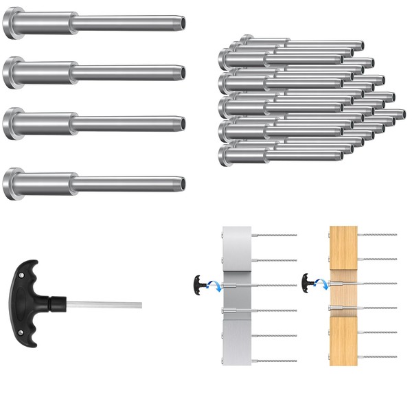 Steel DN Mate 50 Pack 1/8" Invisible Cable Railing Kit,