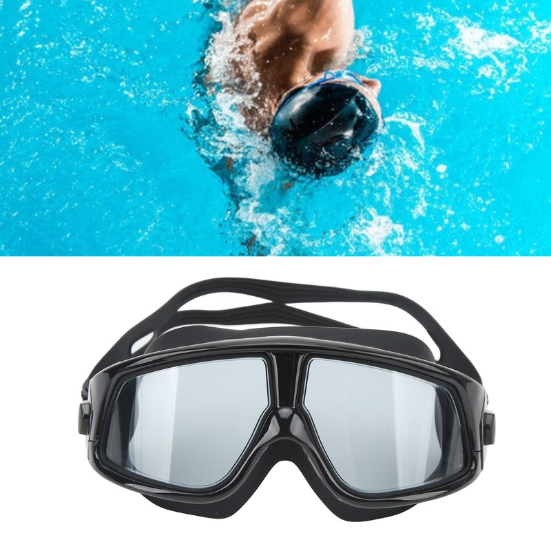 Swimming Goggles Prevent Fog UV Protection Wide View Diving Glasses